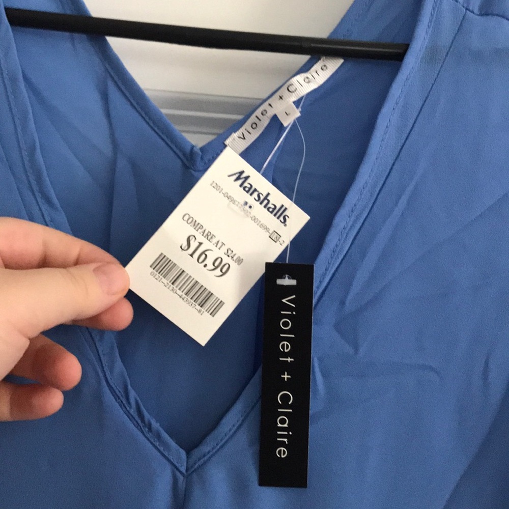 NWT Violet + Claire sky blue Flowy tank! - Picture 2 of 5